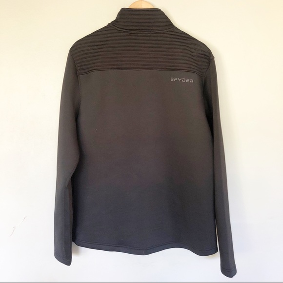 Spyder Men’s Full Zipper Sportswear Jacket Nvisium Size Large Black - Picture 6 of 8